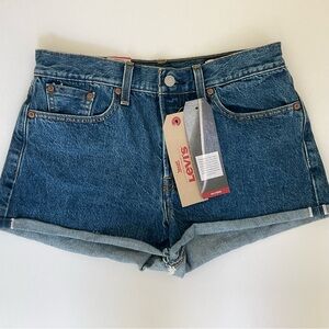 Levi’s Wedgie Fit High Rise Selvedge Jean Shorts 28